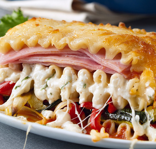 Lasagne au jambon, légumes grillés et ricotta Olymel